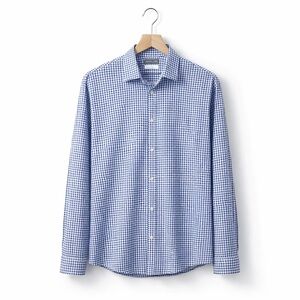 Michael Kors Slim Fit Fine Gauge Knit Men's Blue Checkered Shirt (113)